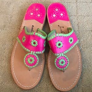 Sz 9 Jack Rogers pink & green (brand new!